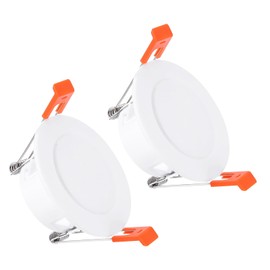 PATIKIL 3.1" Spring Ceiling Cover Plate, Recessed Light Trim Wall Mount Downlight Hole Cap Decorative Panel with Buckle Suitable for 2.4-2.7inch Round Hole Glass Ceiling Openings, White