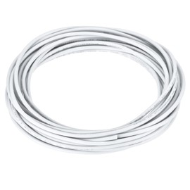 sourcing map 18AWG Stranded PVC Hookup Wire, UL1015 600V 7.5m/25ft Tinned Copper Electrical Wire White 221 F for Internal Connecting