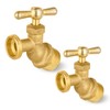 2-Pack HeSun Brass No-Kink Hose Bibb Valve, 3/4" MIP Inlet