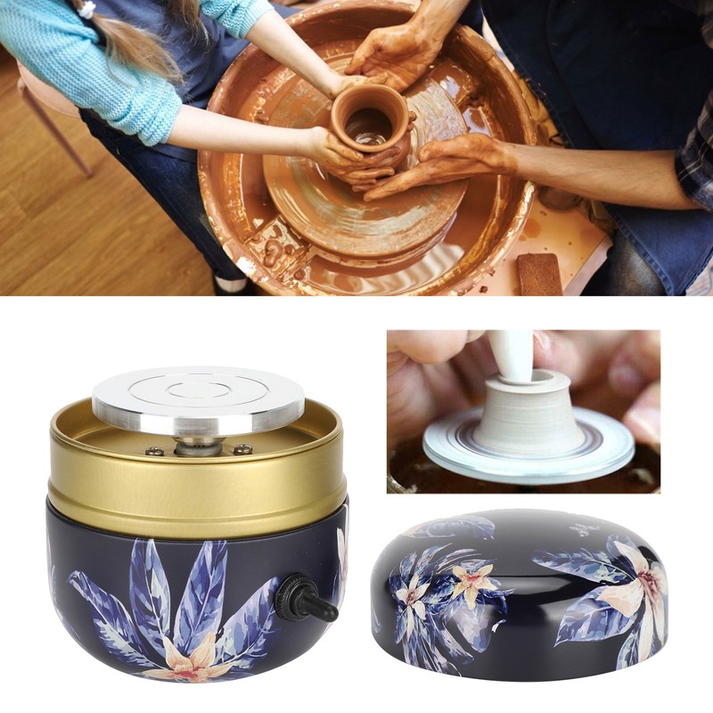 Potter's Wheel Mini Electric Pottery Ceramic Machine Children's Manual DIY
