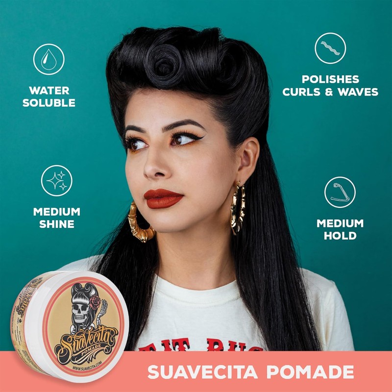 Suavecito Pomade Suavecita Cera para Mujer de Fijacion Media Brillo