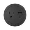 Legrand Wiremold RFPCRUAUC-BK10 Round Furniture Power Center with USB, 1