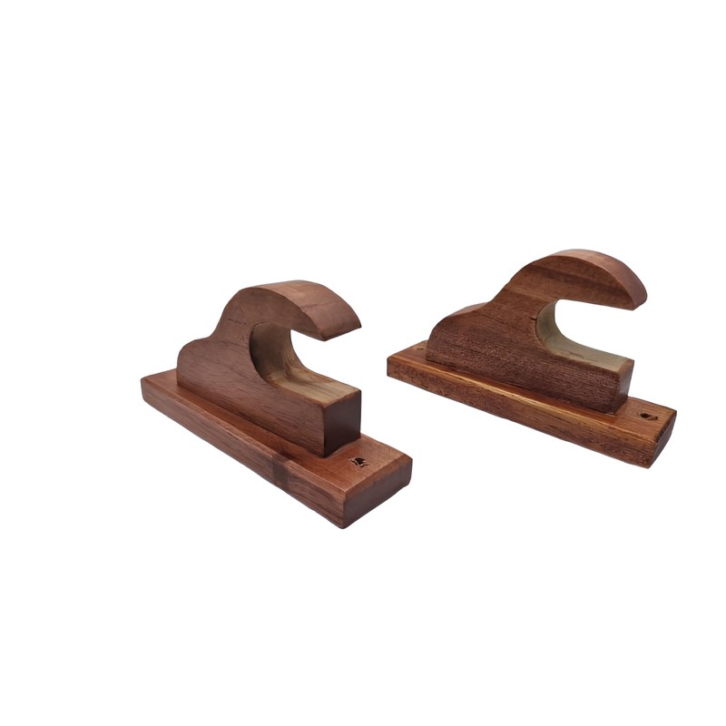 Genérico Juego De Cortineros De Madera Cedro Natural Barnizado 2pz