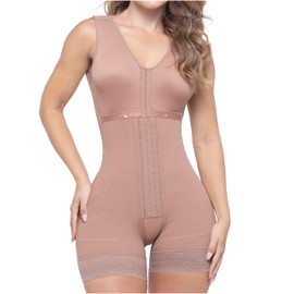 Sonryse 086 Fajas Colombianas Reductoras y Moldeadoras Stage 1 Post Surgery Tummy Tuck BBL Shapewear Mocha 2XL