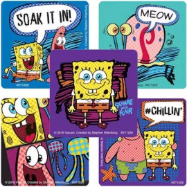 Spongebob 20 Spongebob Squarepants Flair Stickers Party Favors Teacher Supply 2.5" x 2.5"
