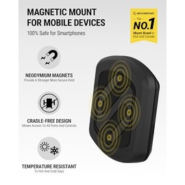 Scosche MagicMount - Soporte magnético para salpicadero de dispositivos móviles, Soporte de tablero, Negro