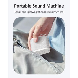 Loud Portable Travel Sound Machine for Adults: Rechargeable Battery, Headphone Jack, 21 Soothing Sound, Sleep Timer, 32 Volumes - White Noise Machine for Sleeping, Office Privacy & Noise Canceling