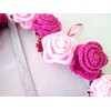 Crochet Rose Flower Hanging Wreath