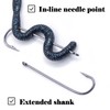 FishTrip Crappie Panfish Fishing Hooks-100pcs Aberdeen Hooks Long Shank Light