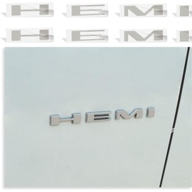 Reflective Concepts HEMI Fender Emblem Overlay Decal Stickers for 2020-2024 Durango R/T - (Color: Silver-Gray)