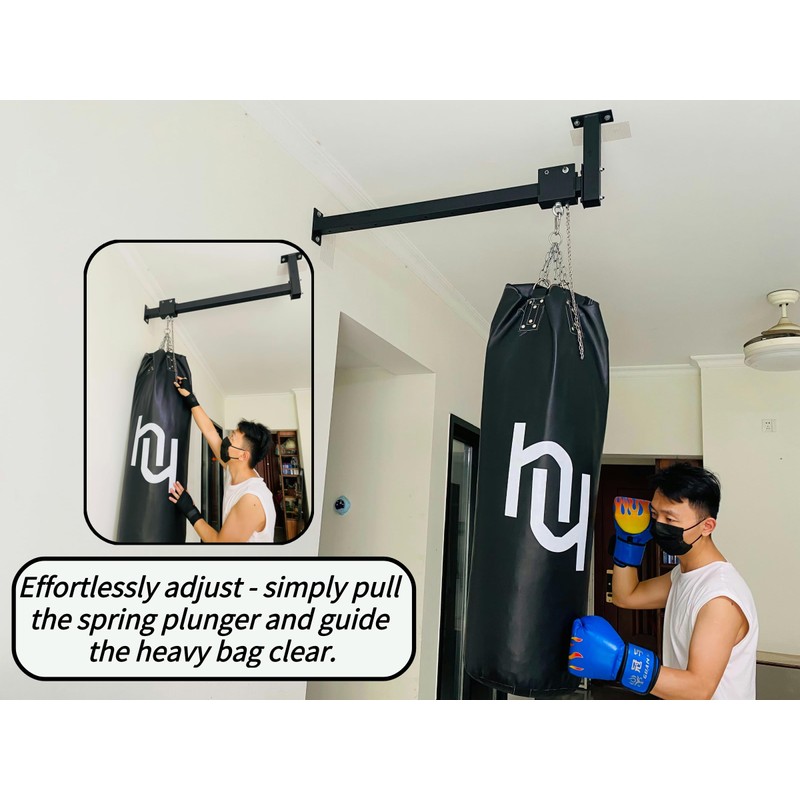 Wall Ceiling Heavy Bag Hanger Roller Mount Saving Space 44''