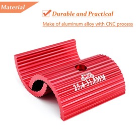 Saipor 2 x Bicycle Handlebar Shim Spacer Bike Stem Shims Bicycle Handlebar Adapter Washers Aluminium Alloy Handlebar Sleeve 25.4 to 31.8 mm, Red