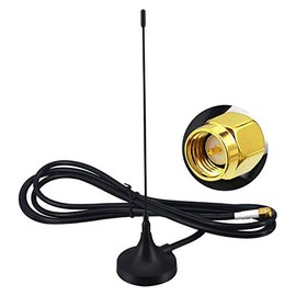 Kaunosta Gate Opener Antenna Magnetic Base with 2M RG58 Cable for Ghost Controls Multicode Garage Smart Gate Opener Alarm System GTO Commercial Overhead Opener GSM GPRS SMA 433MHz Extended Antennas