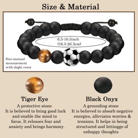 WORUIB Football Bracelets Gifts for Boys, Football Gifts Teenage Boy Age 8-15 16-18 Years Old, Boys Birthday Christmas Graduation Gift for Son Grandson Nephew Brother