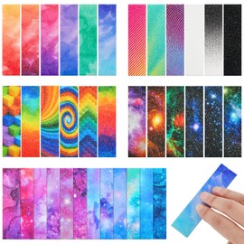 Gersoniel 36 Pieces Anxiety Sensory Stickers Cute Fidget Textured Strips Toys Anti Stress Tactile Rough Sensory Calm Textured Strips Adhesives Anxiety Relief for Adults Teens Desk (Mixed Style)