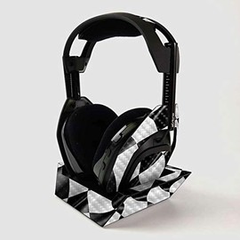 MightySkins Carbon Fiber Skin For ASTRO Gaming A50 Wireless Headphones + Base Station - Race Flag | Protective, Durable Textured Carbon Fiber Finish | Easy To Apply | Made in the USA