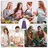 sourcing map Canvas Chef Aprons 75x69cm Adjustable Strap Cross Back