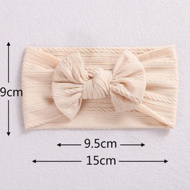 5pcs Baby Girls Headbands, Elastic Turban Hair Bows Hair Band, Hair Accessories for Infants Newborn, Toddlers and Kids.