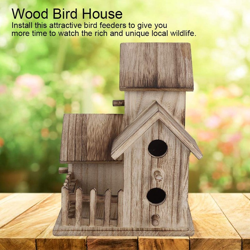 Bird House, Garden Decoration Bird Nesting Box, Outdoor Birdhouse Sturdy