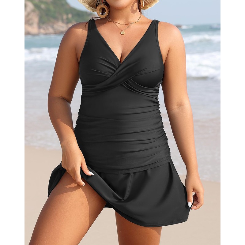 Daci - Traje de baño tankini con falda, 2 piezas