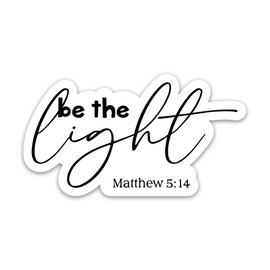 ZURRAM Be The Light Matthew 5:14 Bible Verse Quotes Christian Faith Vinyl Waterproof Stickers Decals About Scripture Jesus God Religious for Laptop Water Bottle Notebook