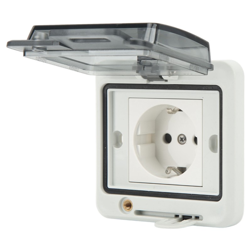 Standard IP66 Waterproof Wall Outlet Wall Mounted Concealed Plug Adapter