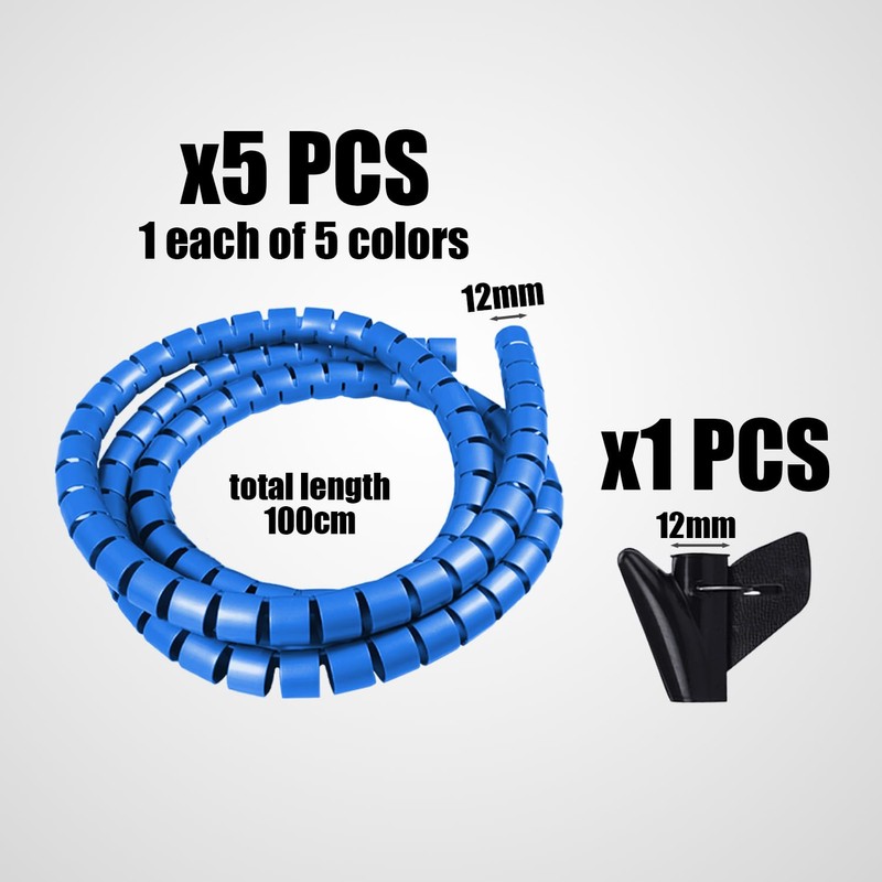 5 Wire Hoses, 1 Cable Management Clip, Cable Protector, Pet