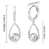 Dangle Hoop Earrings for Women Sterling Sliver Hoop Earrings with