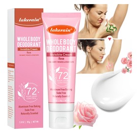 Luxsea Rose Deodorant Cream for Women, Aluminum Free, 72 Hour Odor Control, 20 oz