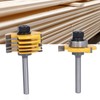 Hilitand 2pcs Slot Cutter Router Bit 1/4in Shank 3 Wing