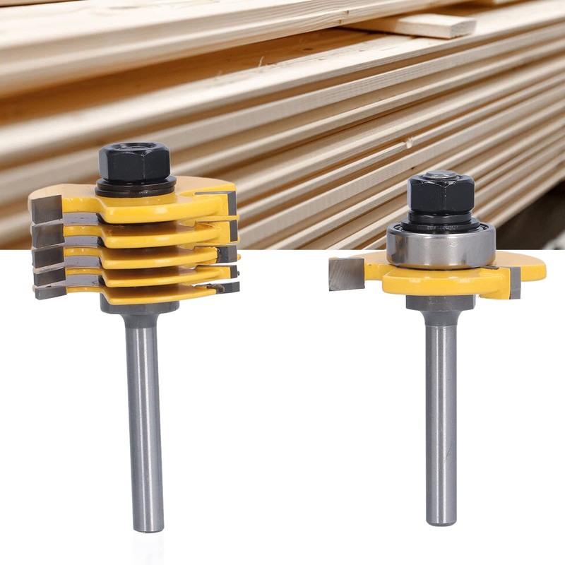 Hilitand 2pcs Slot Cutter Router Bit 1/4in Shank 3 Wing
