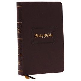 KJV, Personal Size Large Print Reference Bible, Vintage Series, Brown Leathersoft, Red Letter, Thumb Indexed, Comfort Print: Holy Bible, King James Version