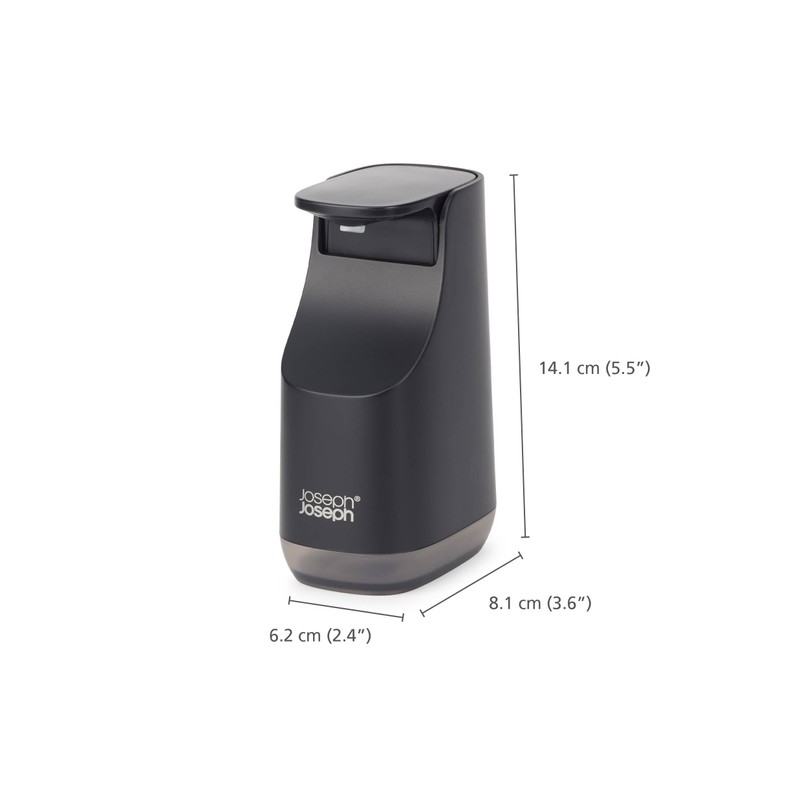 Joseph Joseph Bathroom Slim, Compact Soap Dispenser, Easy-Push Pump Head,