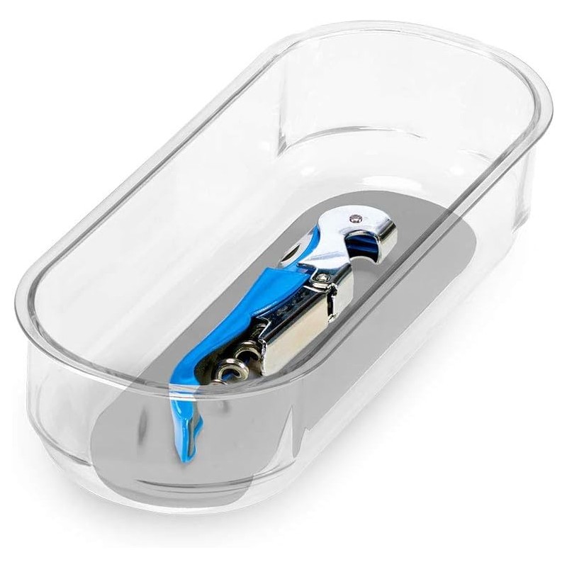 madesmart - 90666 madesmart Clear Soft Grip 8x3 Bin Organizer,