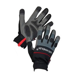 SAFE HANDLER Tough Pro Grip Gloves | Knuckle Guard, Thick Protection, Non-Slip Rough Grip, S/M, 1 pair (2 gloves)