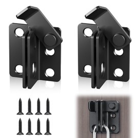 2 Stück Türriegel Abschließbar, 63 X 53 mm Aufschraubschloss Türriegel Außen Berwurfriegel Schwarz öffnet sich auf der rechten Seite Riegelschloss für Gartentor Fenster Zaun