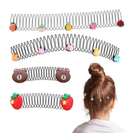 VONJUMA 4 Stück Cartoon Haarbänder Für Frauen Mit Zahnkamm Rutschfeste Hartplastik Stirnbänder Voll Kreisförmig Stretch Kamm Für Mädchen Frauen Elastische Haarspangen In Gewellter Form