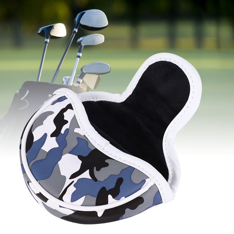 PU Leather Camouflage Semicircular Waterproof Magnetic Buckle Golf Putter Head