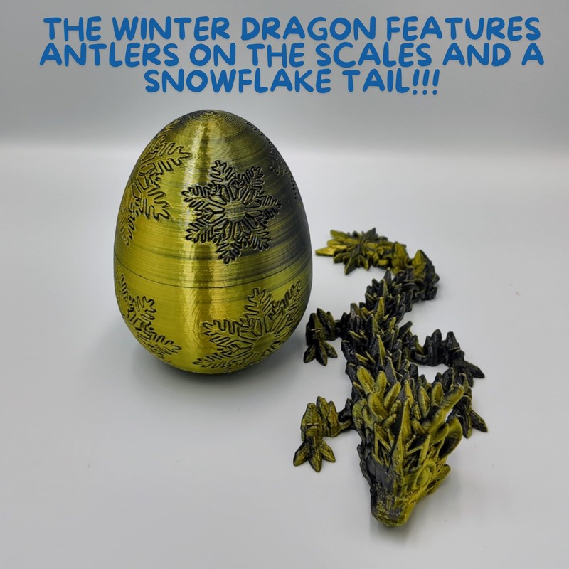 ZZ LIFE Surprise Winter Dragon Egg - 11" Dragons Articulating