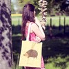 Mr. & Mrs. Panda Shopping Bag Hedgehog Hearts, yellow