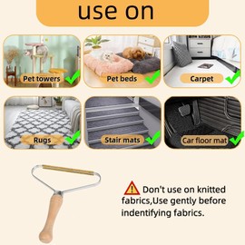 Diafline Pet Hair Remover for Couch, Special Multi Fabric Edge and Carpet Scraper, Quick Dog Hair Remover, Cat Hair Remover for Couch, Pet Towers and Rugs