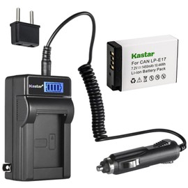 Kastar 1-Pack LP-E17H Battery and LCD AC Charger Compatible with Canon LP-E17 LPE17, 9967B02 Battery, Canon EOS T6i, T6s, T7i, T8i, M6, EOS RP Mirrorless Digital Camera