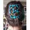 Yeshan Magic Hair Side Combs for Women Wood Beaded Stretch