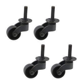 MY MIRONEY 4PCS Stem Caster Wheel Hardware Zinc Alloy Swivel Stem Caster Antique Bronze Caster Replacement for Chairs, Tables, Sofa, 1" Caster Wheels, 1/4" Threaded Stem