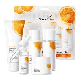 Kit De Viaje Para El Cuidado De La Piel Para Mujeres Y Adolescentes. 5 Piezas En Tamaño De Viaje Limpiador Facial, Tónico, Loción, Sérum Y Crema...   