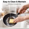 COVORM 8" Lightweight Titanium Enameled Cast Iron Skillet, Hammered Nonstick