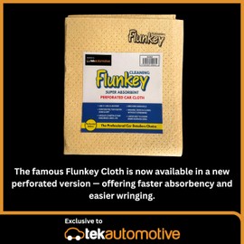 Tek Automotive Flunkey Perforated Synthetic Chamois Car Cloth – Super Absorbent, Streak-Free, Machine Washable, Durable Car Drying Cloth – Exclusive Perforated Design