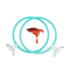 Betta Fish Olympic Ring For Betta Fish Trainning 2 Pack | Betta Excercise Loop Betta Loop For Aquarium Decor | CTWPets™ (Teal)