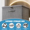 Foreverup Fabric Storage Box with Combination Lock, Collapsible CationicFabric Storage