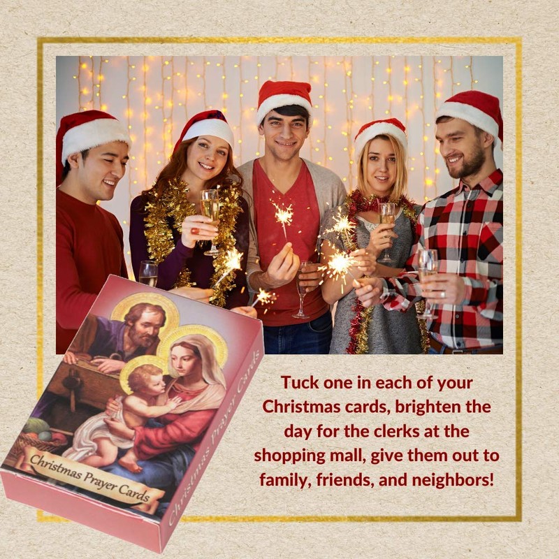 Christmas Prayers Wallet Card Assortment Bible Scripture, 54 Cards Per